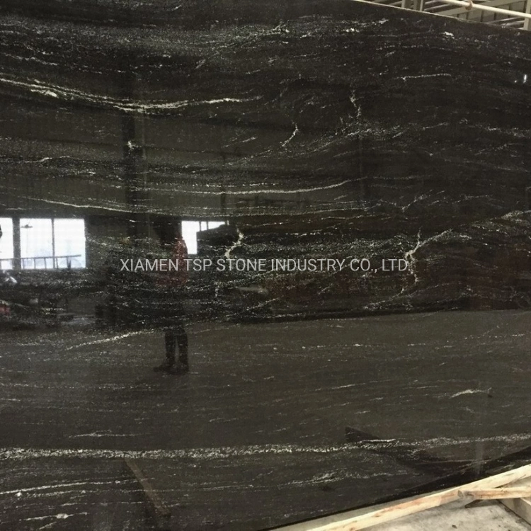 Natural Granite Via Lactea Black Granite Slab