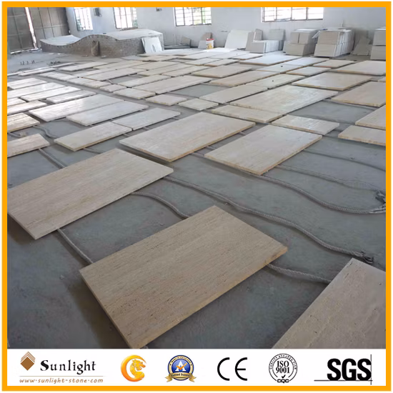 Turquie/travertin romain, crème/beige/rouge/travertin super blanc avec veines droites/coupe croisée