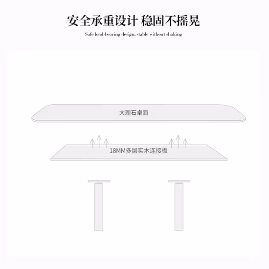 Décoration intérieure en pierre agglomérée de meubles de salon de ménage adaptée aux besoins du client