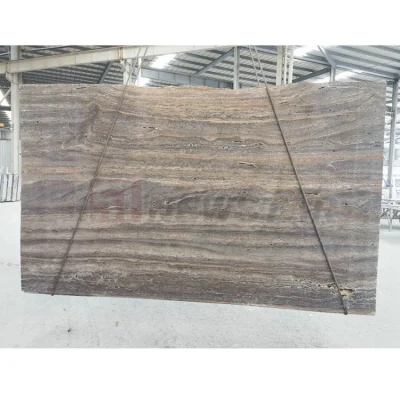 Turquie marbre naturel pierre argent travertin marbre carrelage décoration murale taille personnalisée dalle de marbre argent travertin marbre