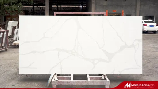 Chine Usine Quartz Pierre Dalle Calacatta Marbre Blanc Pierre Naturelle Granit Gros Surface Solide Personnalisé Cuisine Top Quartz Comptoir